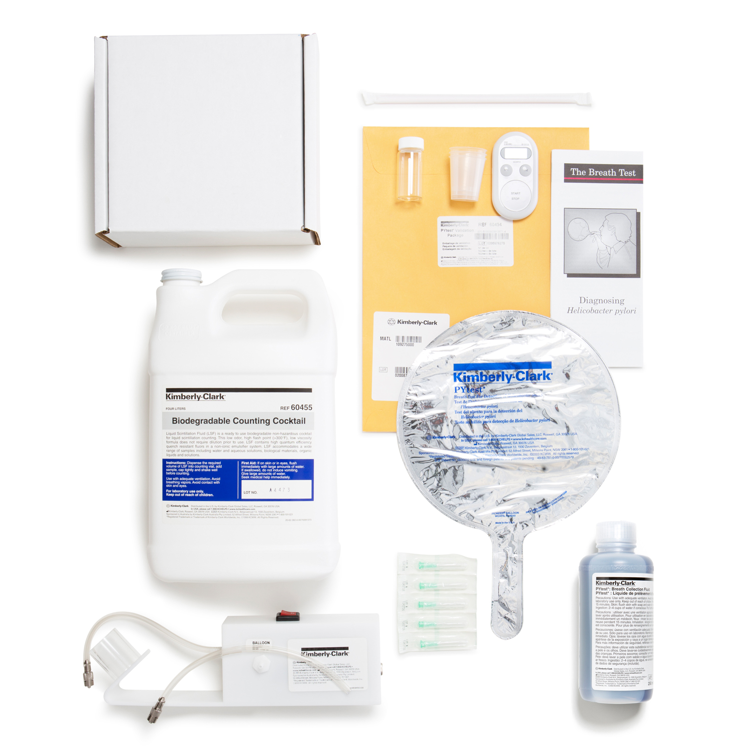 Rapid Test Kit Pytest* 14C-Urea Breath Test Infectious Disease Immunoassay H. Pylori Breath Sample 100 Tests Non-Regulated by Avanos Medical Sales LLC  ID 60439
